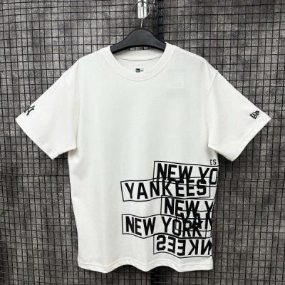 New Era Yankees White T-Shirt Black Hip Letters *12558457*