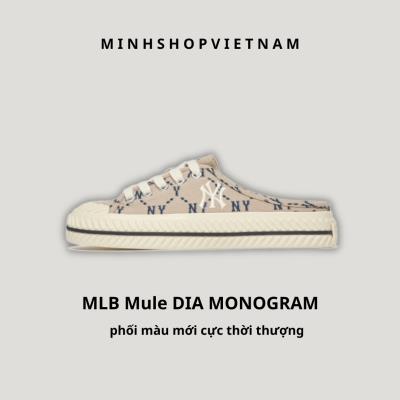 ~Sale Giày MLB Mule DIA MONOGRAM NEW YORK YANKEES [3AMUMDA2N 50BGS] [ O ] - FLAW_ Discount