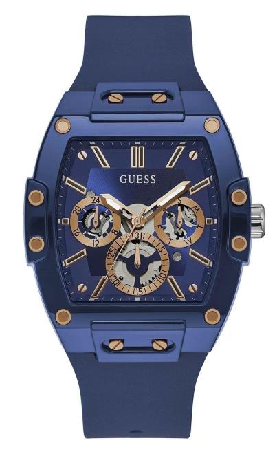 16747-Đồng Hồ Guess Blue Silicone Strap Watch