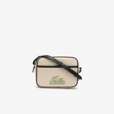 Túi Lacoste Print Front Shoulder Bag Natural Sinople Estragon [nf4189td l43]