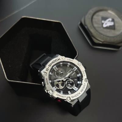 Đồng Hồ CASIO G-SHOCK G-Steel Bluetooth Solar Energy Silver/Black [GST-B100-1ADR]