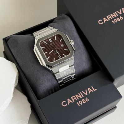Đồng Hồ I&W Carnival Cubitus ''Silver Brown'' [55875G]