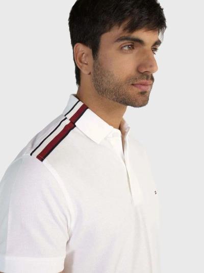 Áo Polo Tommy Hilfiger Global Stripe White [78J9457 100]