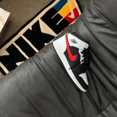 💲Best Seller💲 Giày Nike Jordan 1 Mid Black  'Chile Red' **[O] [554725 075]