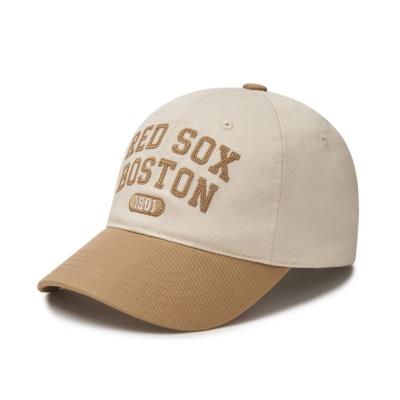 Nón MLB Cursive Logo Color Block Unstructured Boston Red Sox ''Beige'' [3ACPVL14N 43BGD]