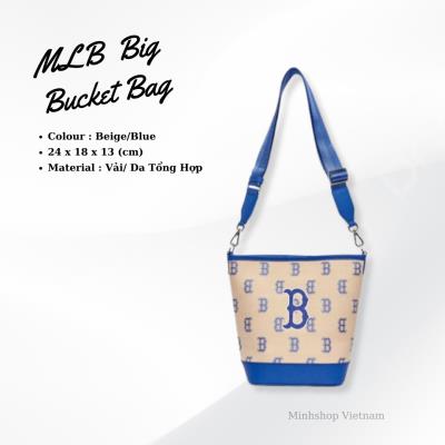 Túi MLB Big Classic Monogram Jacquard New Bucket Bag Boston Red Sox [3ABML023N-43SAL]