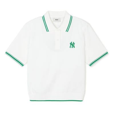 20090 - Áo Thun Polo MLB Basic Small Logo New York Yankees ''Ivory''