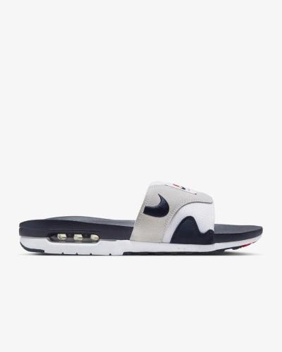 Dép Nike Air Max 1 Slide Obsidian 'WHITE/LIGHT NEUTRAL GREY' [DH0295 104]