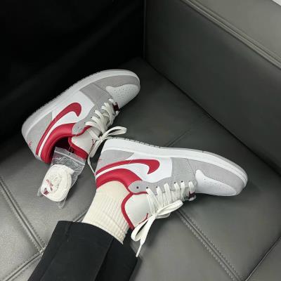 Giày Nike Air Jordan 1 Low SE 'Light Smoke Grey Gym Red' [DC6991-016] [O]