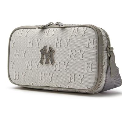 21050 - Túi MLB Korea Monogram Jacquard Mini Cross Bag New York Yankees 'Grey/White'