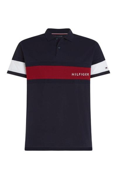 Áo Polo Tommy Hilfiger CoulorBlock Pique Desert Sky [MW30755 401]