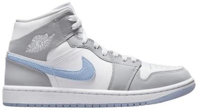 ~Sale Giày Nike Wmns Air Jordan 1 Mid 'Grey Blue' [ BQ6472 105 ] FLAW_ Discount - Image 1