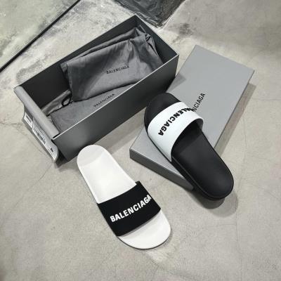 Dép BALENCIAGA LOGO RUBBER POOL SLIDES [565547 w1s88 9010]