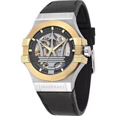 💲 luxurious 💲 Hàng Chính Hãng Maserati Potenza Gold Silver Black  Watch 2024** R8821108029