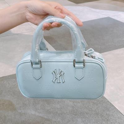 Túi MLB NY Classic Monogram Jacquard Boston Bag [ 7ACRMD55NGP001-50SBL ]