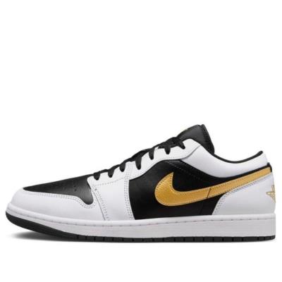 Giày Air Jordan 1 Low ‘Gold Swoosh’ [553558-172]