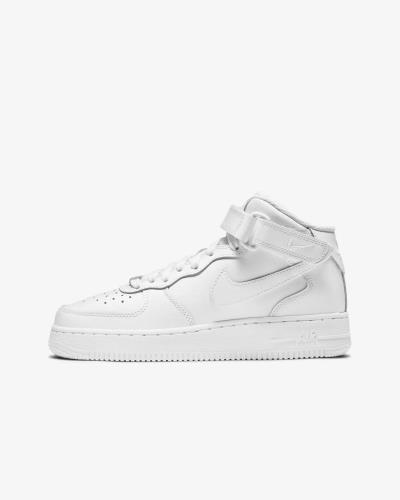 Giày Nike Air Force 1 Mid LE GS 'Triple White' [DH2933 111]