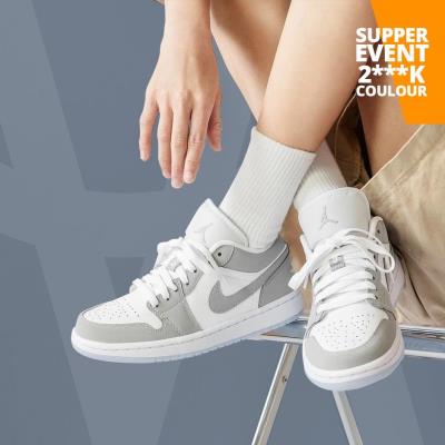 Giày Nike Air Jordan 1 Low White/Grey **[O] [DC0774 105]