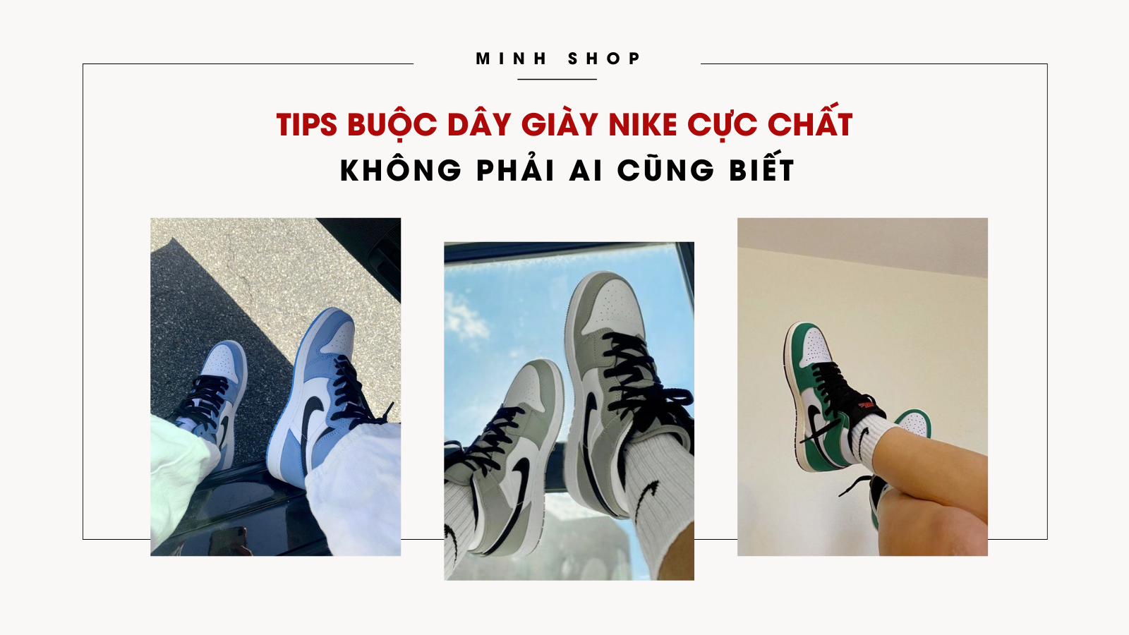 cách xỏ dây giày nike