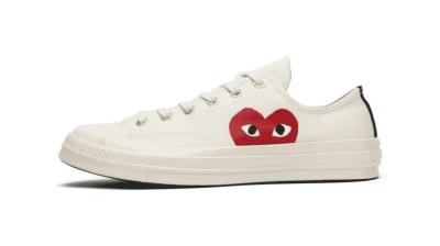 Giày Converse  CDG Play X Chuck Taylor 1970s Cream White 70 Low [150207c]