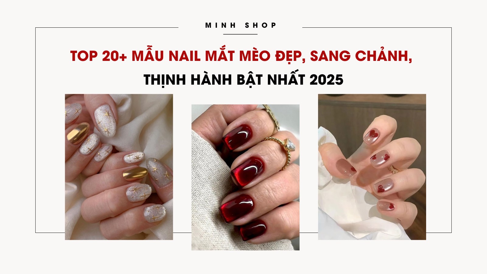 Top 20+ mẫu nail mắt mèo đẹp, sang chảnh, thịnh hành bật nhất 2025