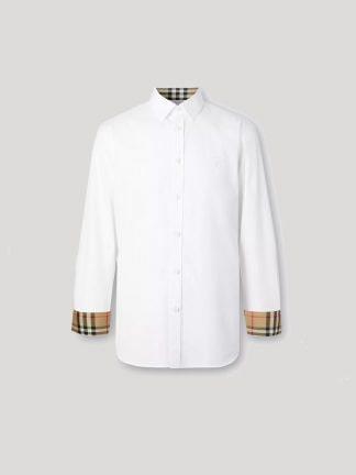 Áo Sơ Mi Burberry Logo Embroidered  White Shirt [8066768]