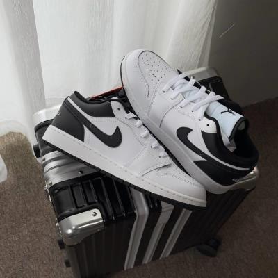 Giày Nike Air Jordan 1 Low White Black [553560 132]