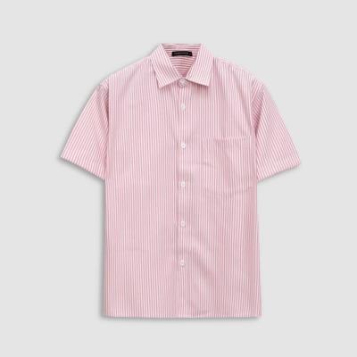 Áo Sơ Mi Francis Mantini Short Sleeve 'Pink White' - Merry Christmas - Image 1