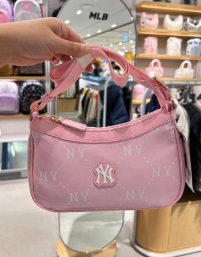 Túi MLB Shoulder Hobo Bag NY ''Pink'' [7ACRMD15N 50PKL]