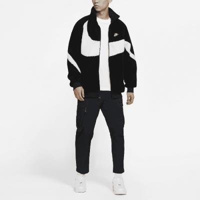 Áo Nike Big Swoosh Jacket Hook Fluffy Black/white [ bq6546 011 ]