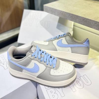 16642 - Giày Nike Air Force 1 Custom Low By You Grey/SkyBlue Cust