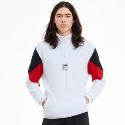 Áo Khoác Puma Herren Rebel Half Zip TR Pullover  White/Red/Black [585280 02]