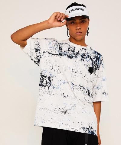 Áo Thun Life Work Splatter Short-Sleeved Light Grey [LW232TS433]