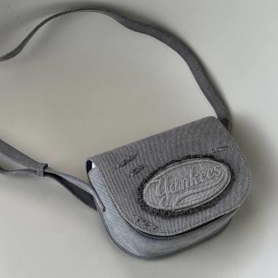 Túi MLB  Lettering Vintage Denim Crossbody Bag New York Yankees ''Grey'' [ 3ACRVD15N 50GRS]