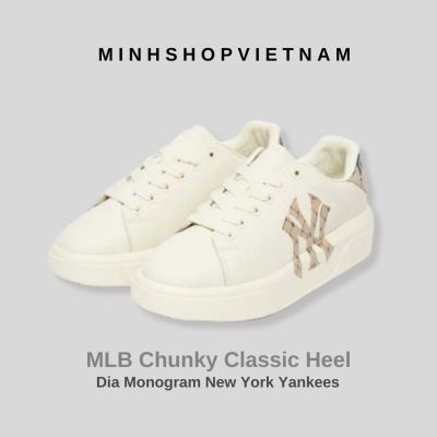 GIÀY MLB CHUNKY CLASSIC HEEL DIA MONOGRAM NEW YORK YANKEES [ 3ASXAM82N-50BGS ]