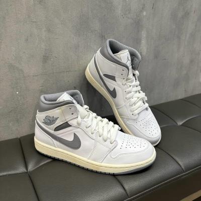 #SALE Giày Nike Air Jordan 1 Mid 'Neutral Grey' [554724-135] -  FLAW_ Discount - Image 1