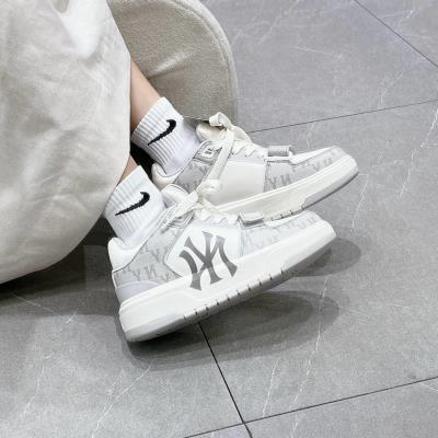 18599- Giày MLB Chunky Liner Mid Denim New York Yankees Gray