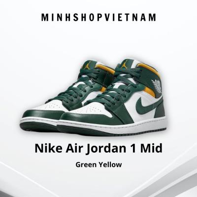 Giày Nike Air Jordan 1 Mid Green Yellow [554724-371]