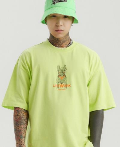 NEW ITEM Áo Thun Life Work Smoladog Light Green [lw222ts097]