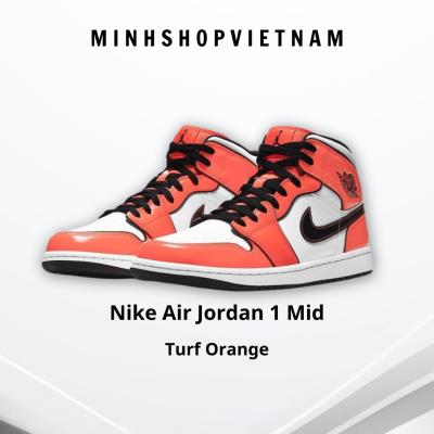 Giày Nike Air Jordan 1 Mid SE 'Turf Orange' [BQ6931 802] [O]