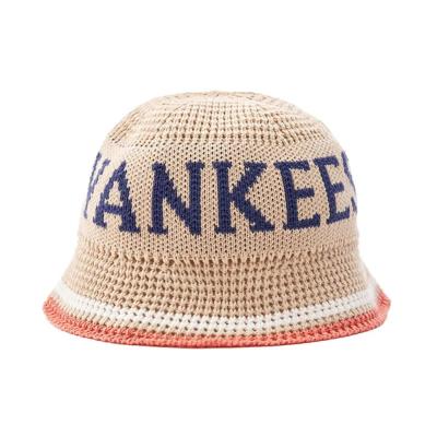 Nón MLB Bucket Basic Crochet New York Yankees Dome ''Light Beige'' [3AHTK014N 50BGL] - Image 1