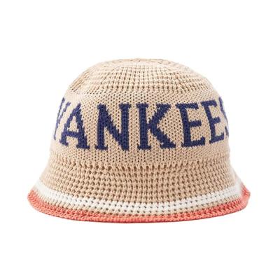 Nón MLB Bucket Basic Crochet New York Yankees Dome ''Light Beige'' [3AHTK014N 50BGL]