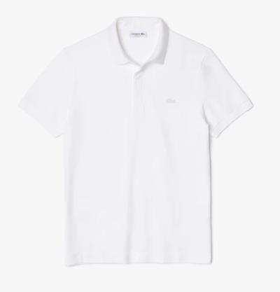 Áo Polo Lacoste Paris Regular Fit White Stretch Cotton Piqué [PH5522 51 001]