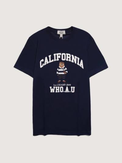 Áo Thun WHOAU Steve Patch Tshirt Navy [whrad2312u Navy ]