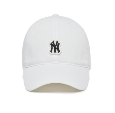 ~Sale Nón MLB Basic Wappen Unstructured Ball Cap NY White [3ACP7802N 50WHS] -FLAW_ Discount