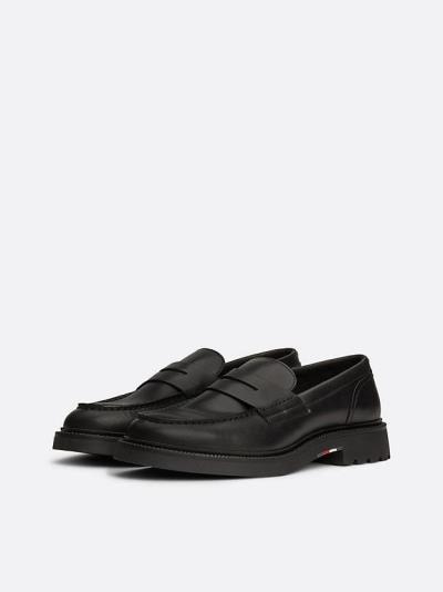 Giày Tommy Hilfiger Loafers Lightweight Leather ''Black'' [FM05089 200] - Image 1