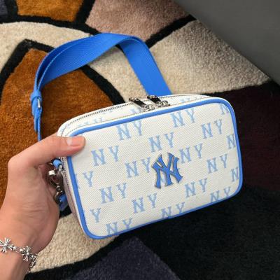 Túi MLB Korea Monogram Jacquard Mini Cross Bag New York Yankees Sky Blue [3ACRS014N-50SBD]