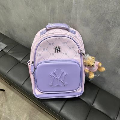 #Sale Balo MLB Diamond Monogram Round New School Bag NY 'PINK' [7ABKMD34N 50PKL] ---YYY---  FLAW_ Discount - Image 1