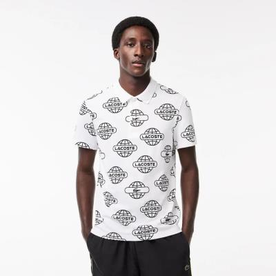 Áo Polo Lacoste Globe Print Movement ''White Pattern'' [PH1175 51 AU8]