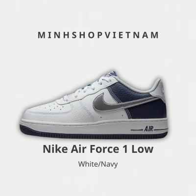 Giày Nike Air Force 1 Low GS "White/Navy" [DQ6048-100]